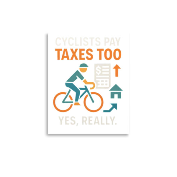 cyclists pay taxes too
