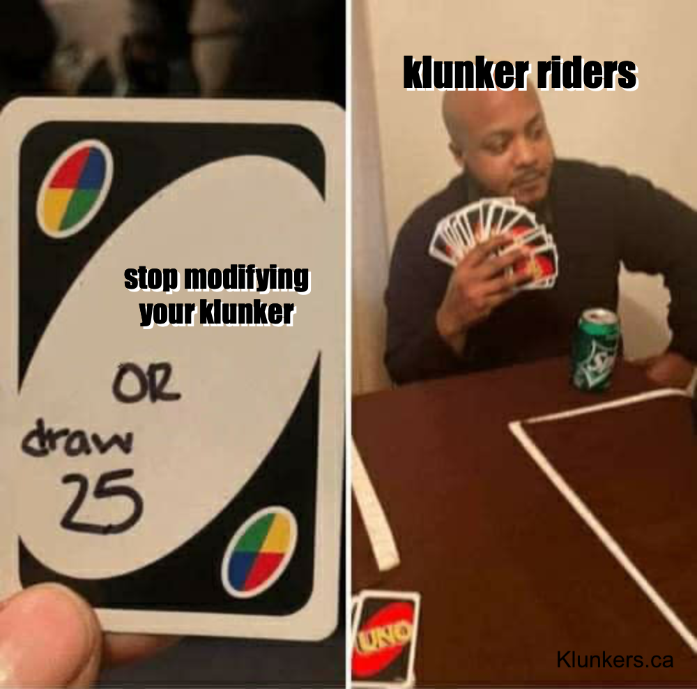 meme about klunker bikes